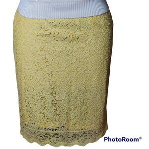 Liz Claiborne Yellow Lace Career Skirt Size XL  NWT